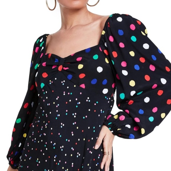 RIXO x target Black Dress with Colorful Polka Dots - Picture 2 of 9